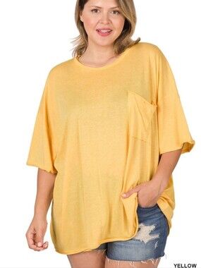 New Zenana Oversized Tri Blend Boyfriend Tee